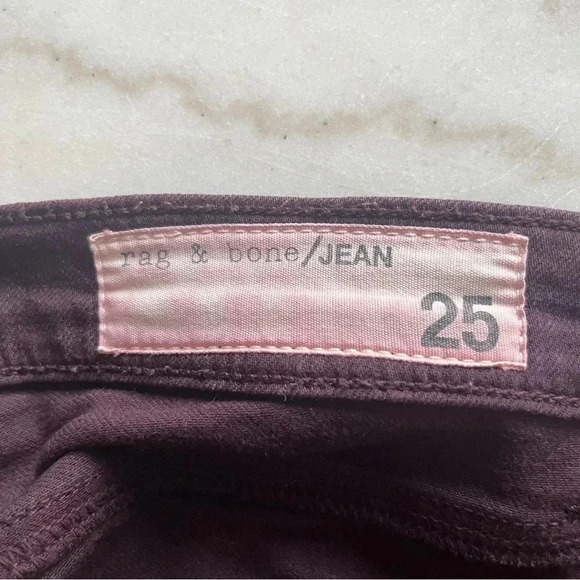 Rag & Bone The Skinny Jeans Style W1502O337 Stretch Denim Purple Size 25 - Picture 4 of 5